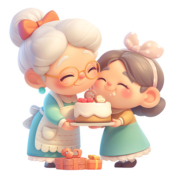 过生日的老奶奶