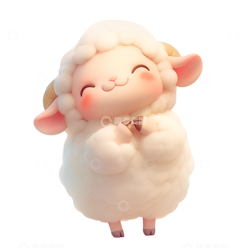 高清大图下载【趣麦麦图】一只可爱的小羊