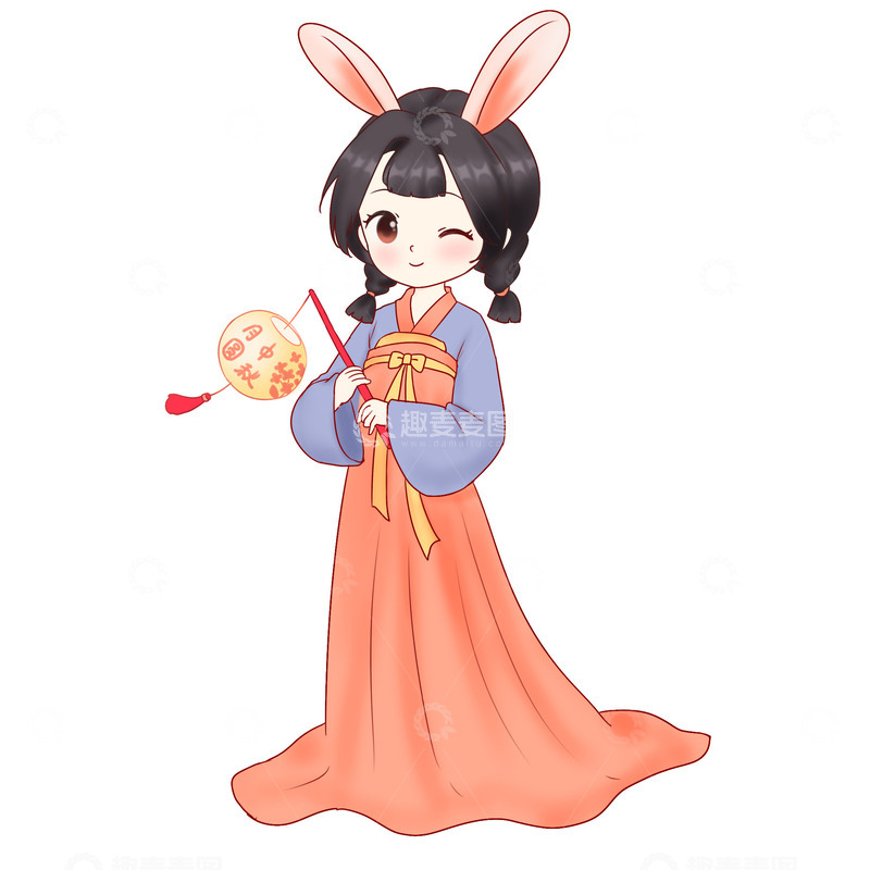 源文件下载【趣麦麦图】月圆中秋玉兔嫦娥