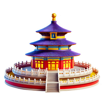 北京天坛国庆3D建筑素材