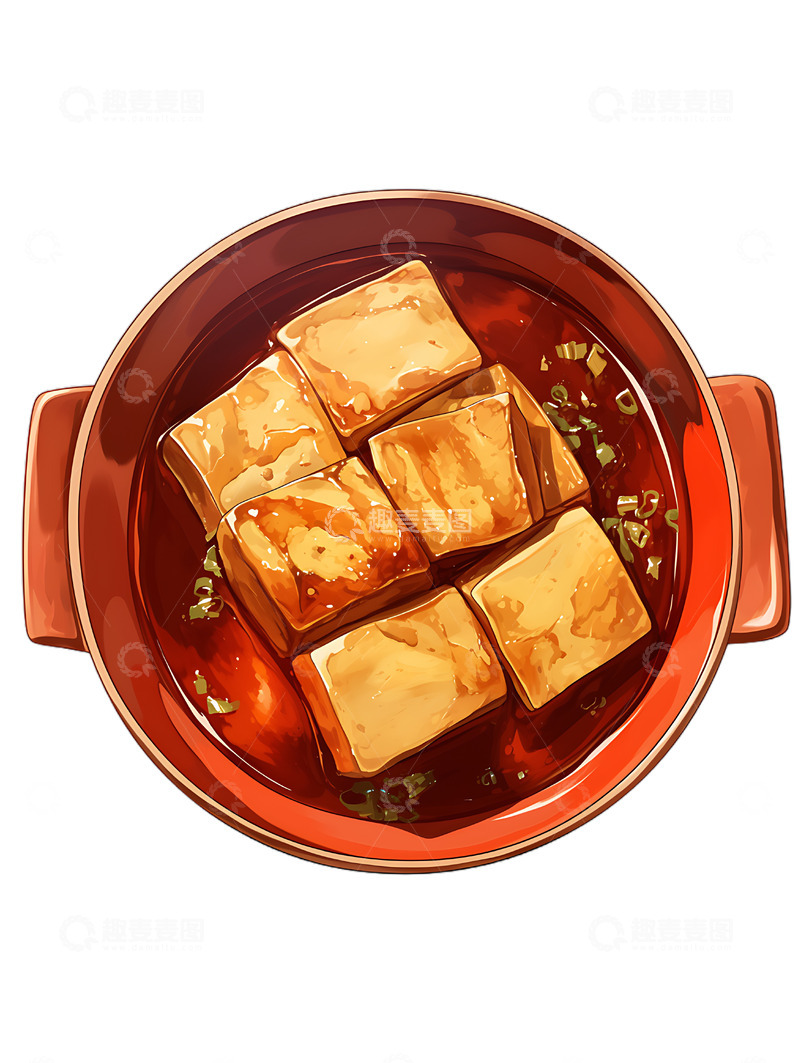 高清大图下载【趣麦麦图】麻辣豆腐卡通