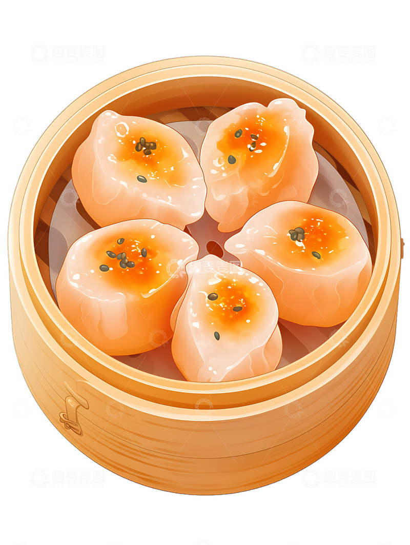 高清大图下载【趣麦麦图】点心小吃水晶包