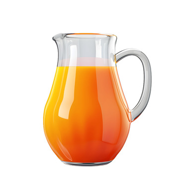 一壶橙汁饮品