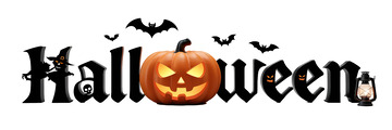 HALLOWEEN万圣节立体艺术字素材