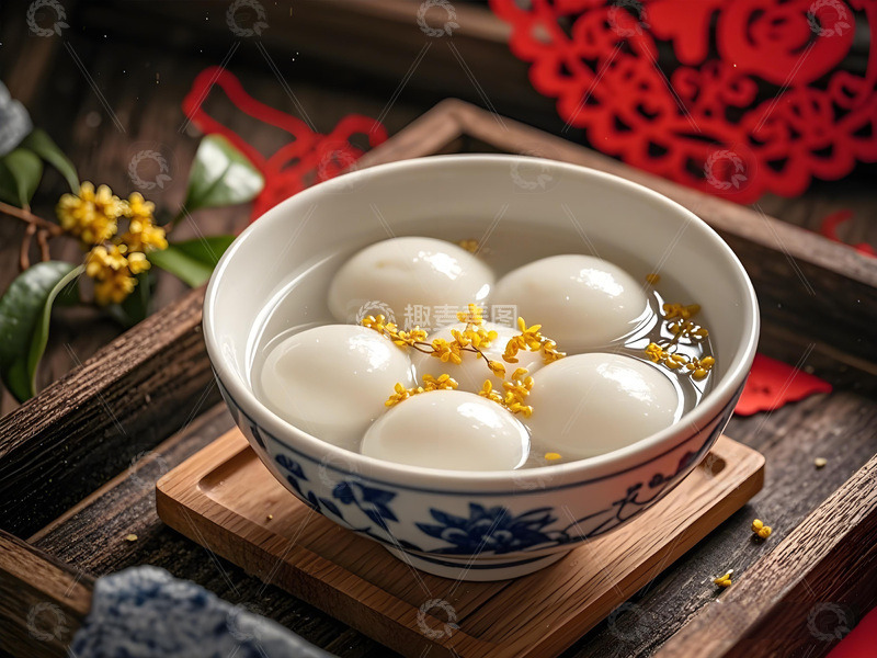 高清大图下载【趣麦麦图】一碗元宵摄影图