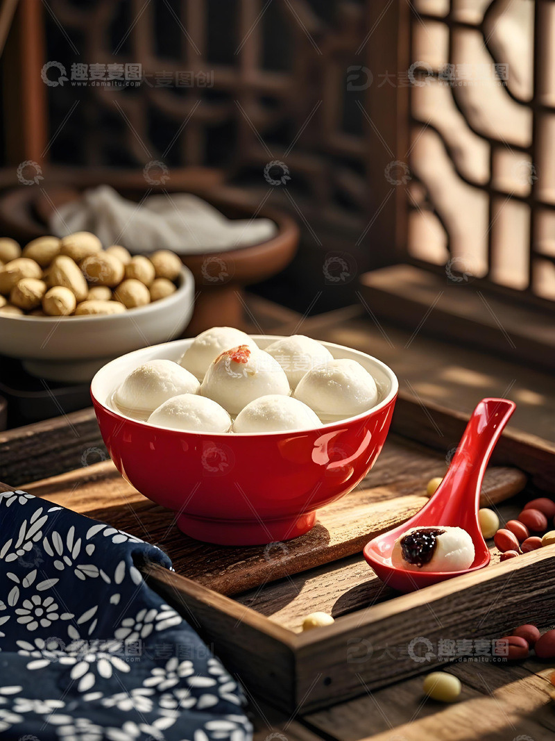 高清大图下载【趣麦麦图】一碗汤元节日美食摄影图
