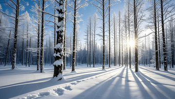 冬季雪景摄影图