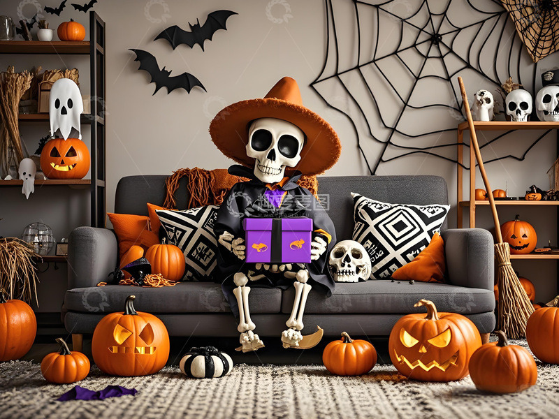万圣节节日AI摄影图1