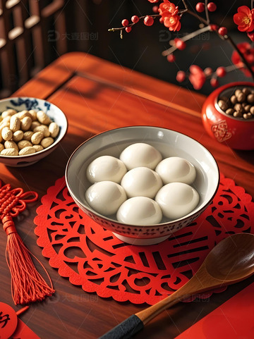 传统节日美食元宵摄影图