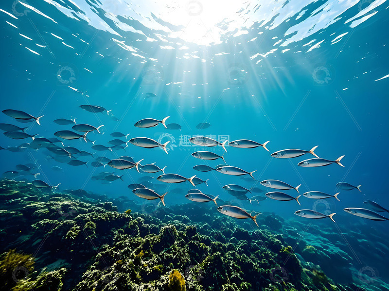 高清大图下载【趣麦麦图】海底世界鱼群摄影图