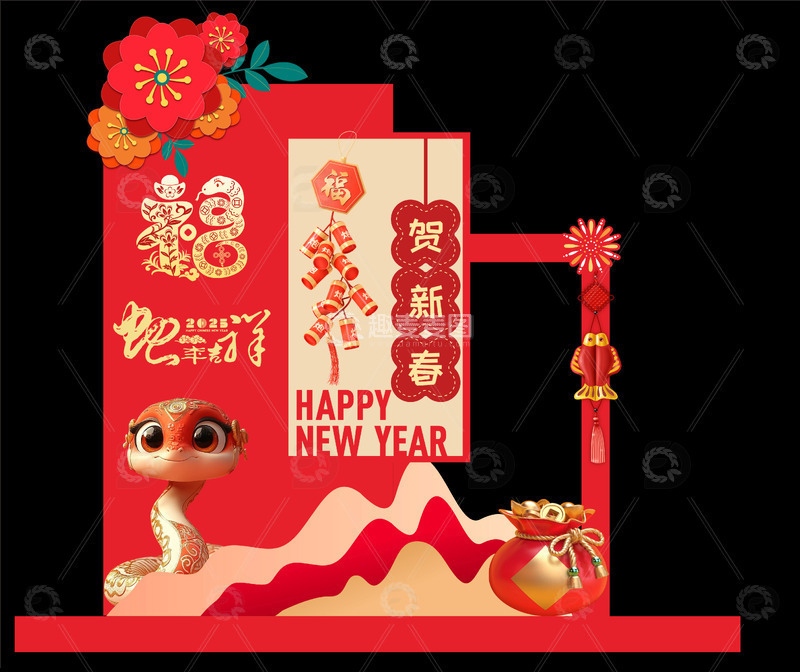新年美陈堆头1