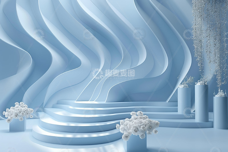 电商高级感台子背景摄影