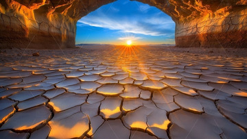 龟裂干旱的土地