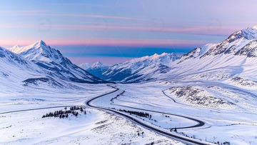 冬季雪景自然风光摄影图