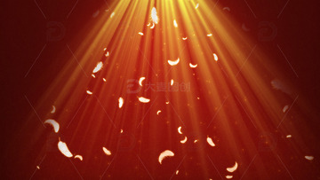 金色光线羽毛飘落晚会年会活动背景