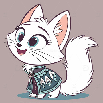 可爱小狐狸插画矢量图2