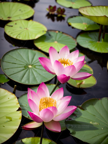 荷叶荷花摄影素材1