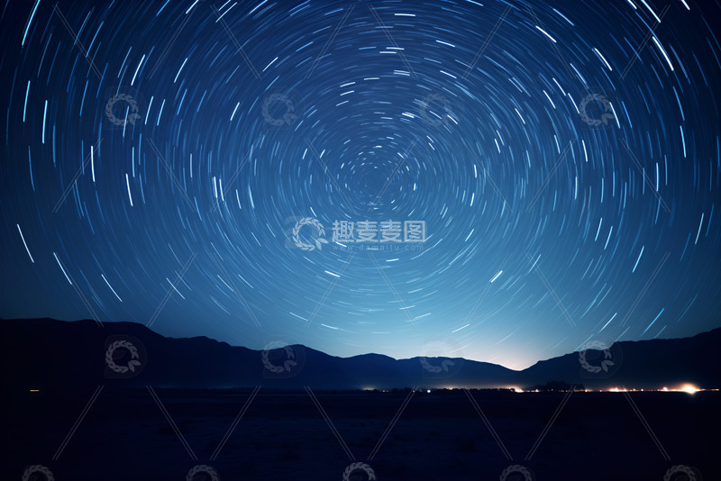 高清大图下载【趣麦麦图】夜晚天空中的星云