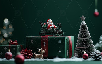 圣诞节背景摄影图