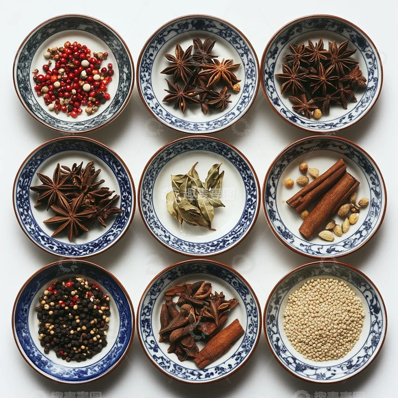 高清大图下载【趣麦麦图】烹饪食材香料花椒八角