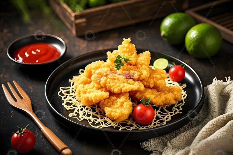 高清大图下载【趣麦麦图】美食锅包肉摄影图