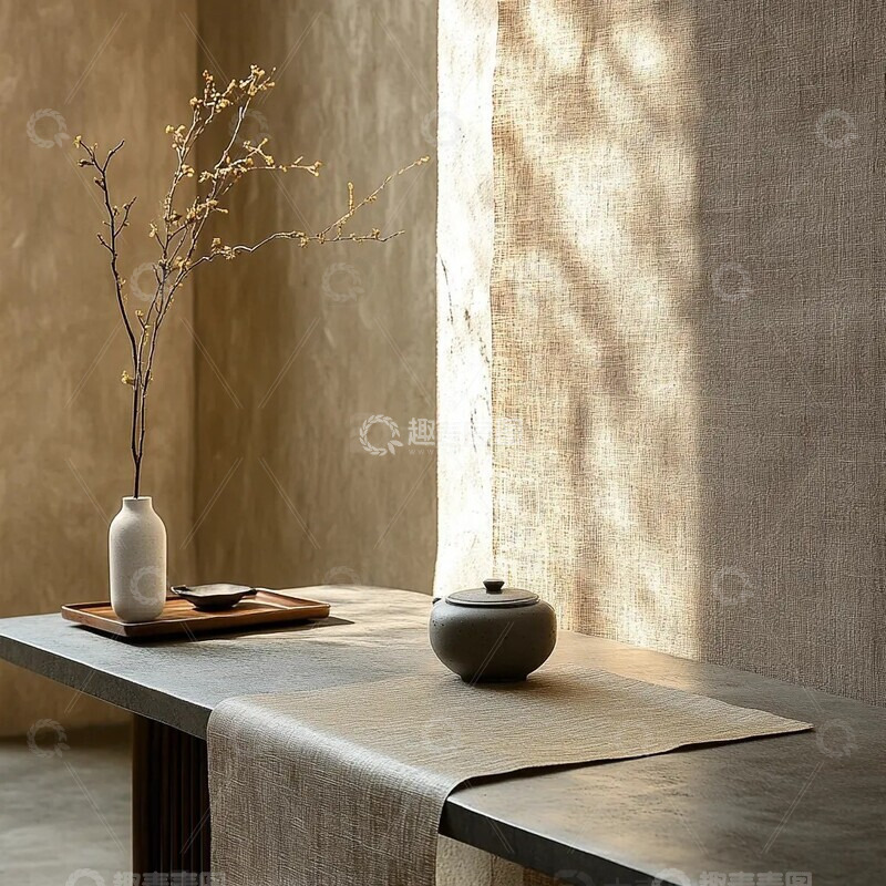 高清大图下载【趣麦麦图】复古禅意质感背景