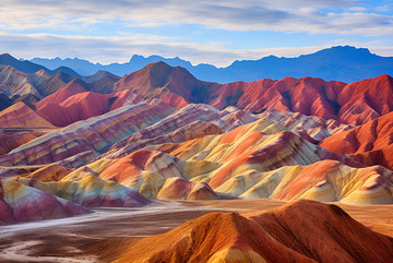 甘肃七彩丹霞地貌摄影