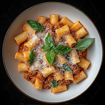 通心粉意大利肉酱面特写图