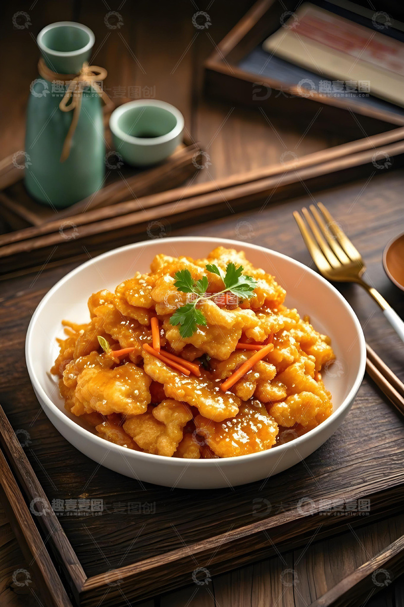 高清大图下载【趣麦麦图】美食摄影之东北锅包肉2