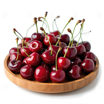 新鲜的一盘车厘子水果