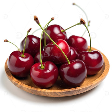 新鲜的一盘车厘子水果1