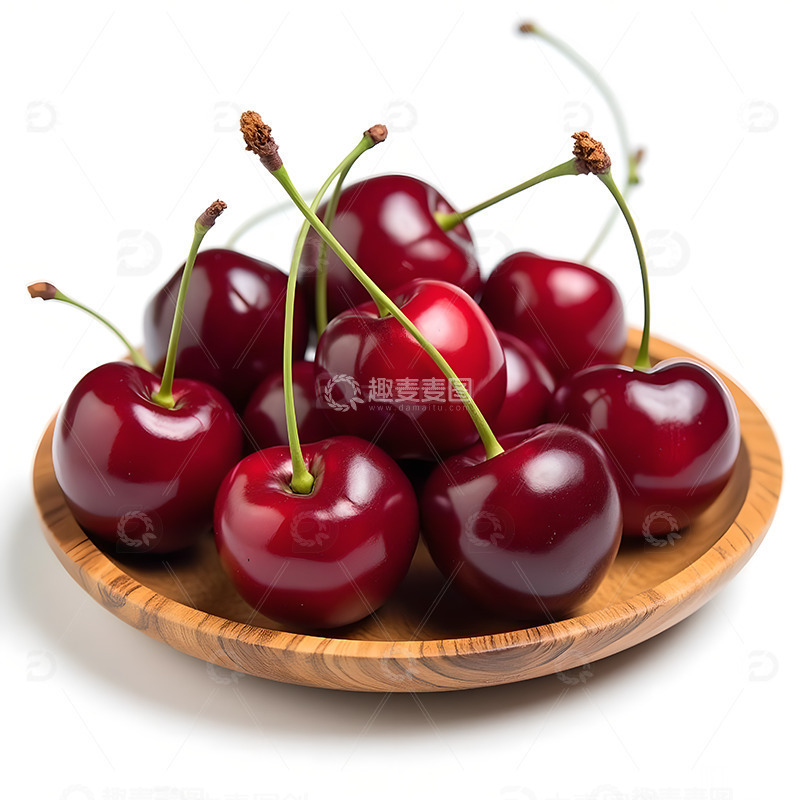 新鲜的一盘车厘子水果1