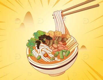 手绘螺狮粉插画1