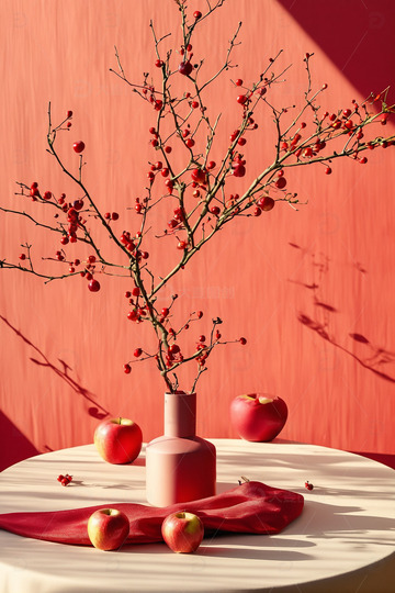 中国风红色喜庆新年背景1