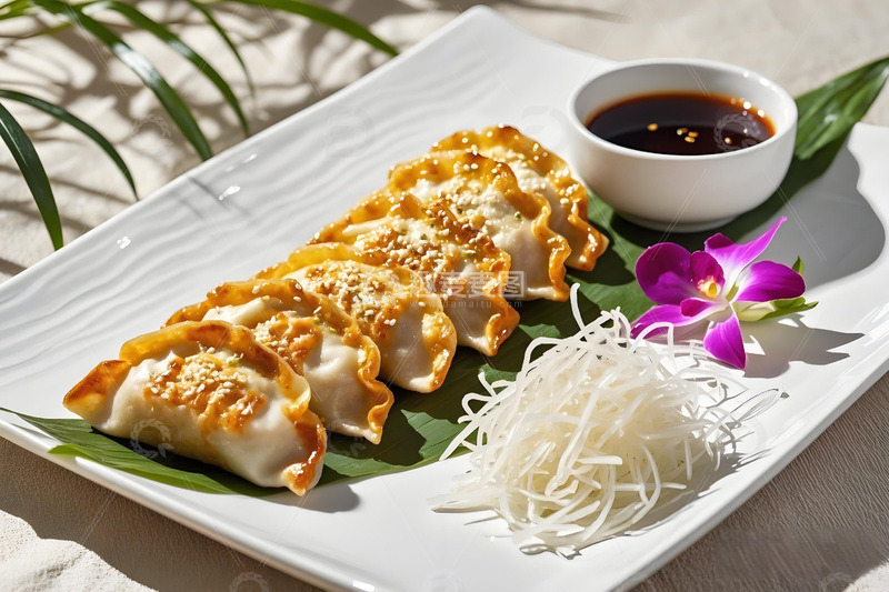 高清大图下载【趣麦麦图】一盘煎饺摄影图