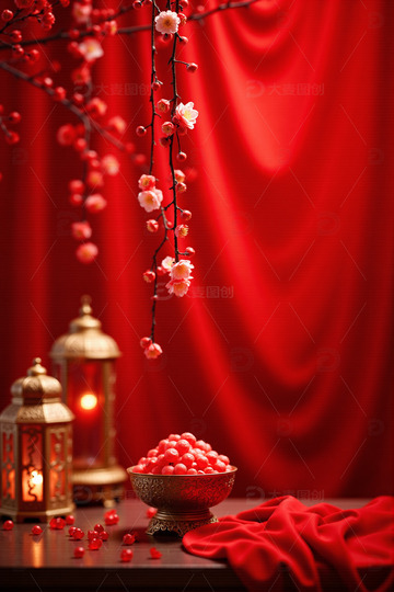 中国风红色喜庆新年背景4