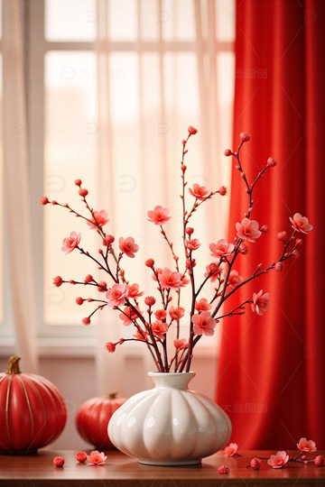 中国风红色喜庆新年背景7