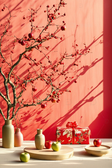 中国风红色喜庆新年背景2