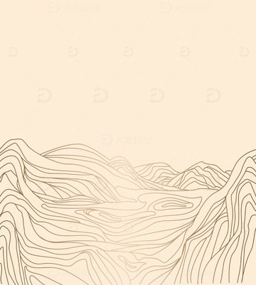 山线条山丘山脉手绘1
