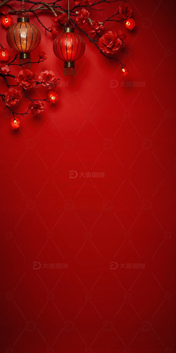 中国风红色喜庆新年背景9