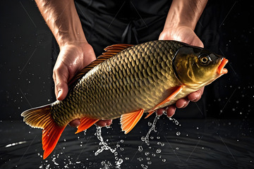 生鲜鲤鱼摄影图