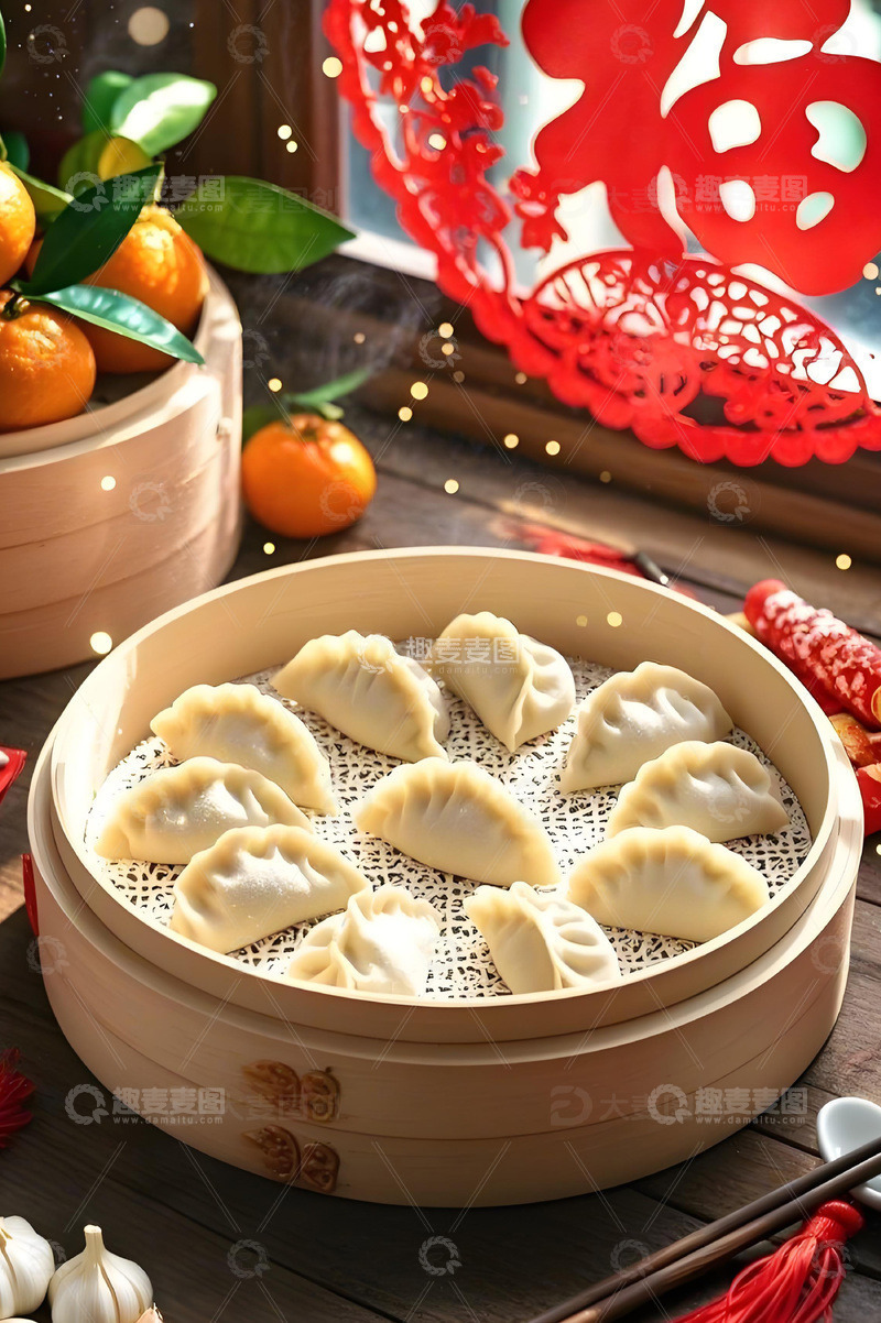 高清大图下载【趣麦麦图】春节美食饺子摄影图