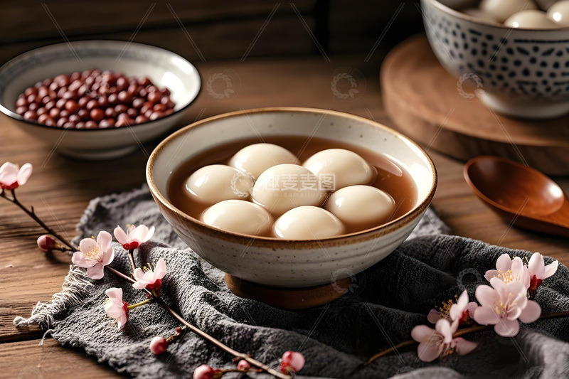 高清大图下载【趣麦麦图】红豆汤圆摄影图1
