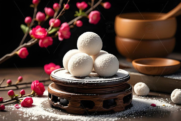 美食摄影之汤圆摄影图