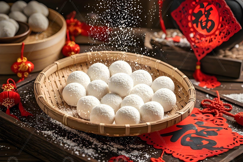 高清大图下载【趣麦麦图】摇汤圆摄影图