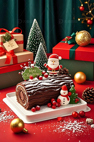 圣诞节蛋糕摄影图1