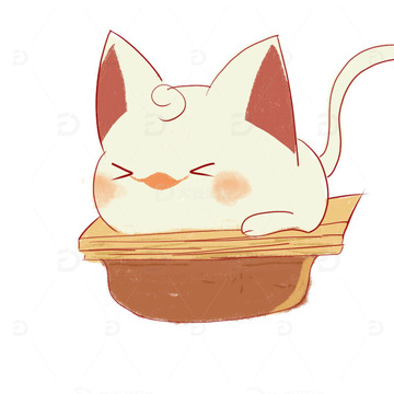 浅灰色红耳朵睡觉的可爱萌猫