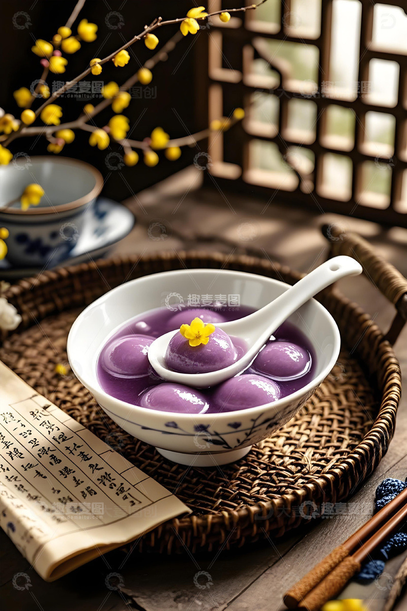 高清大图下载【趣麦麦图】美食摄影之汤圆摄影图1