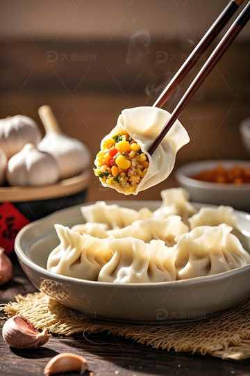 美食冬至饺子摄影图3