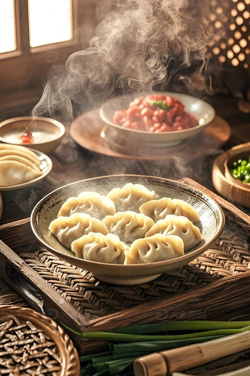 冬至饺子摄影图1